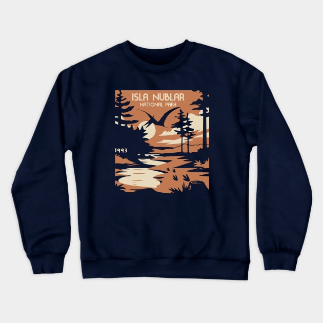 Isla Nublar National Park Crewneck Sweatshirt by DreadfulThreads